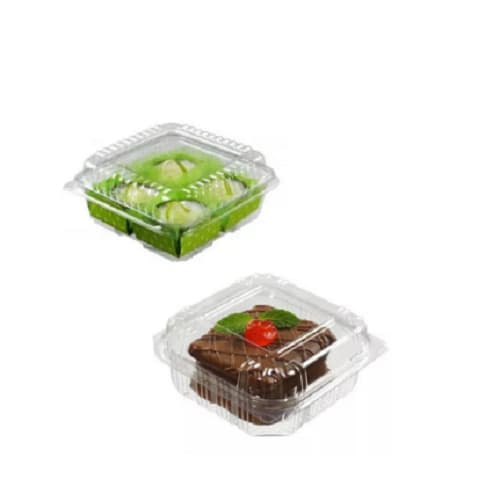 50 Embalagens Para Doce Brigadeiro Bolo de Pote Quadrada PF 641- 200ml