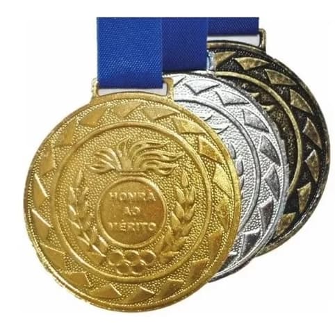 Kit C/ 10 Medalhas Esportiva Honra Ao Mérito 36mm