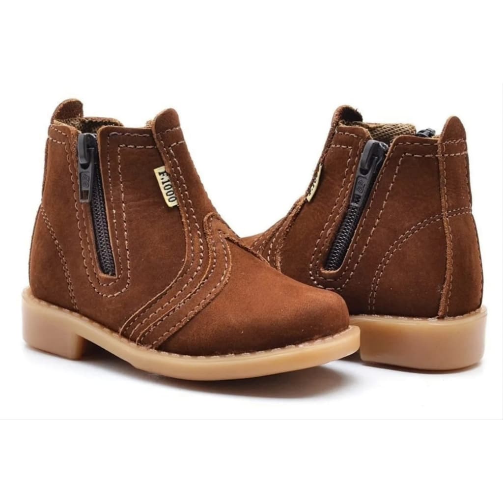 Botina Bota Botinha Infantil Masculino Menino Moda Country Texana Couro Pronta Entrega