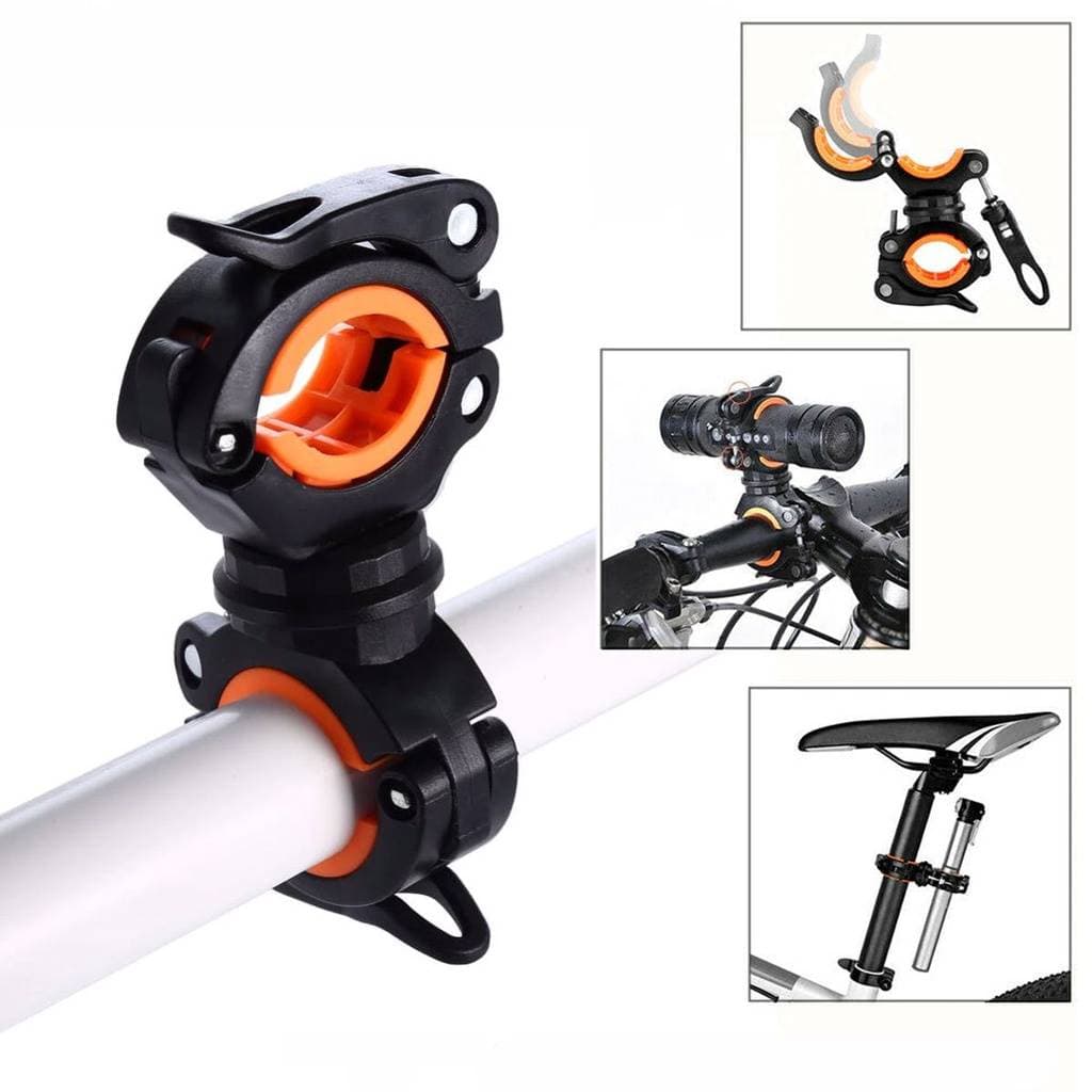 Suporte De Farol Lanterna Para Guidão De Bicicleta Bike 360º Flexível R-A86
