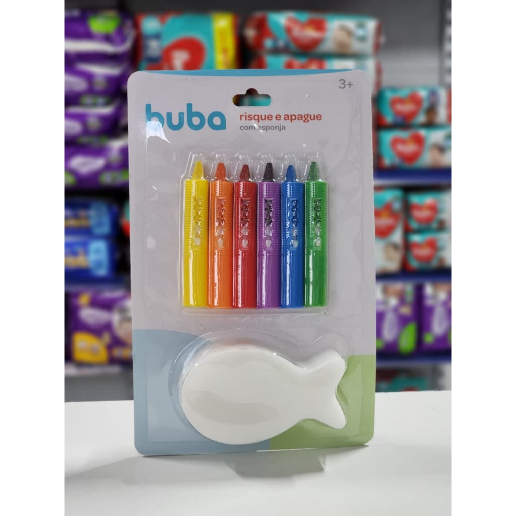 Risque e apague com esponja Buba