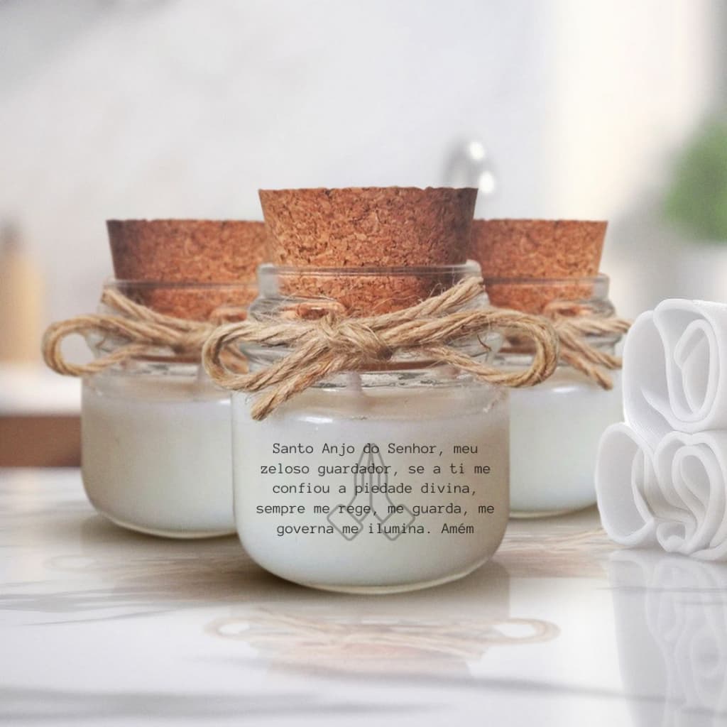 Vela para maternidade batizado eucaristia casamento kit com 6 unidades