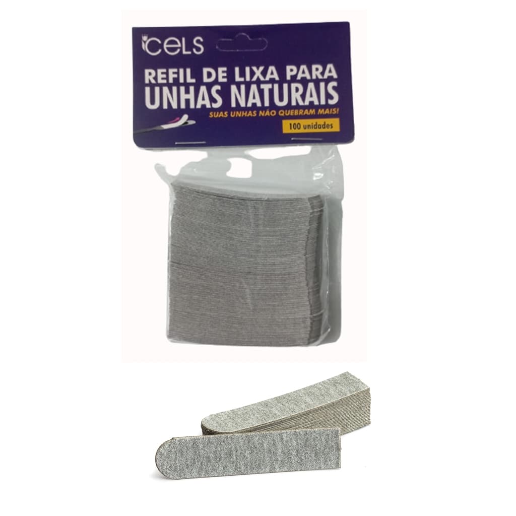 Refil Para Lixa de Unha Natural Cels - 100 Unidades