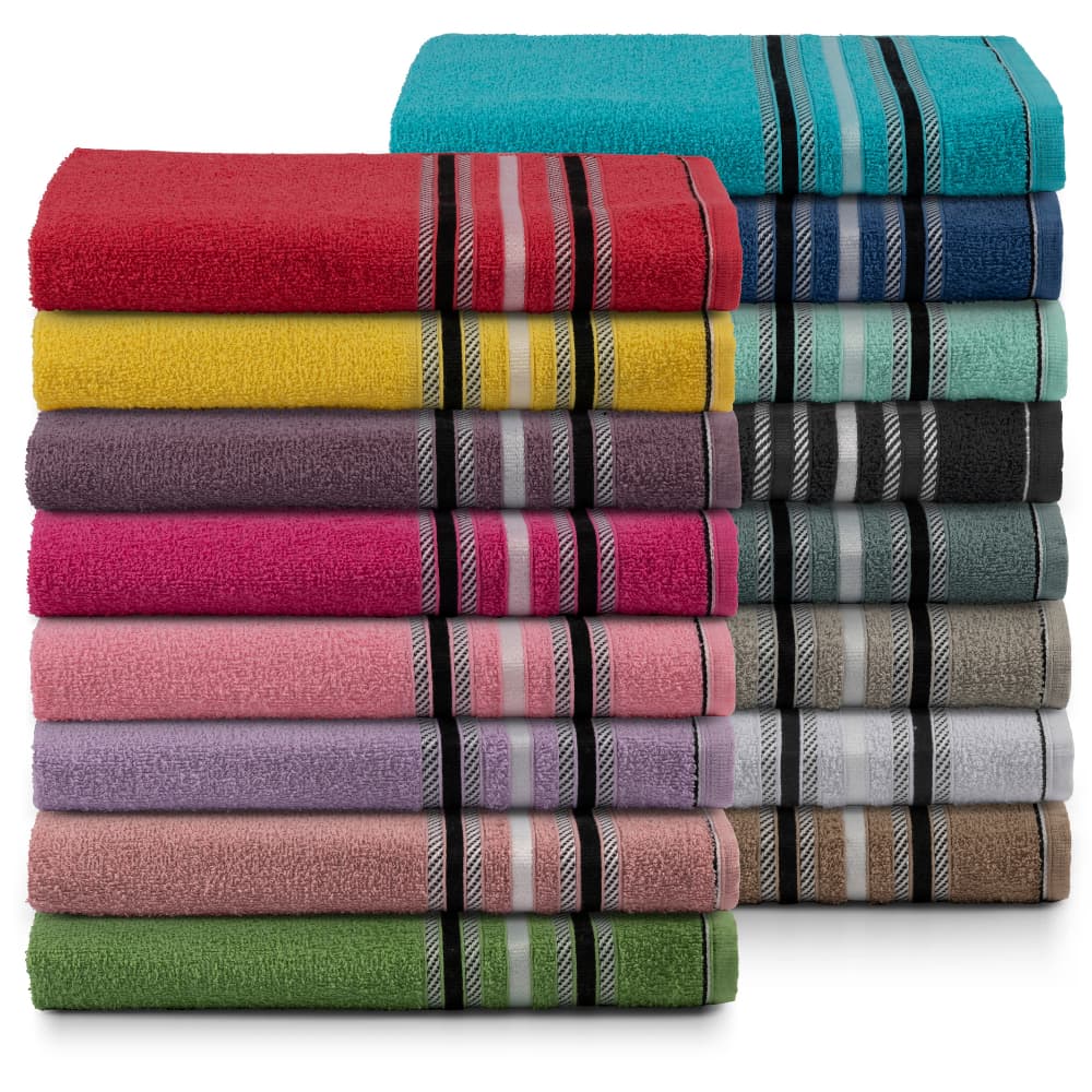 Kit 10 Toalhas de Rosto Stella 68cm x 40cm 100% Algodão Várias Cores