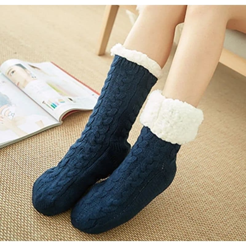 Meias super quentes forradas térmica antiderrapante tipo pantufa com estampas frio inverno infantil e Adulto