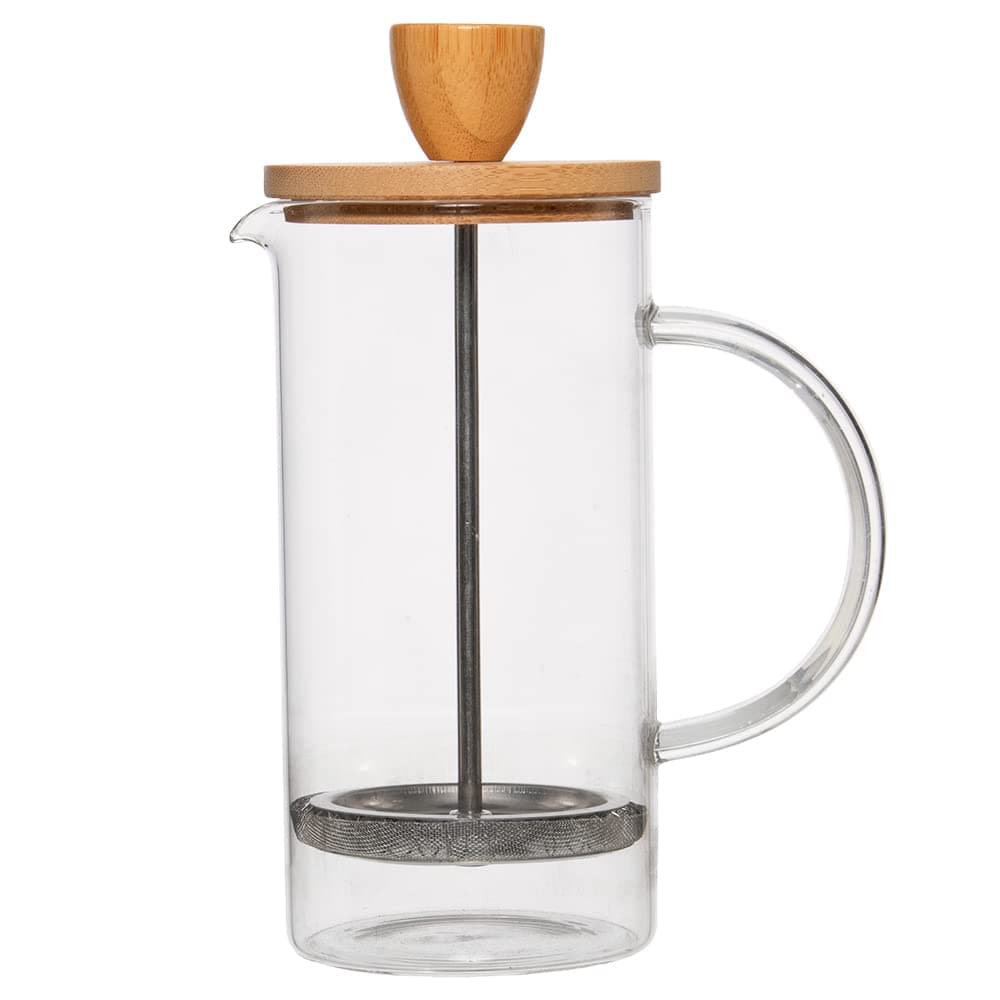 CAFETEIRA DE PRENSA FRANCESA COM TAMPA DE BAMBU 350ML