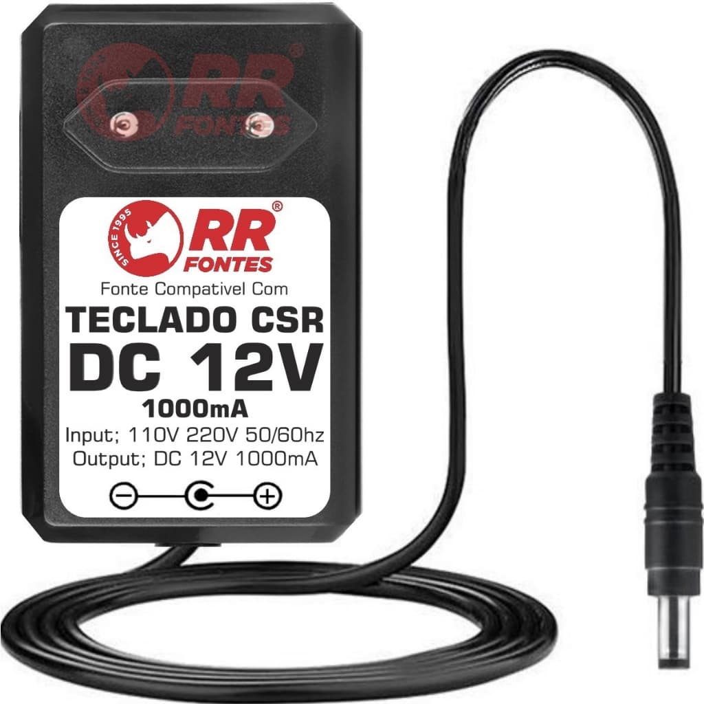 Fonte DC 12V Para Teclado Eletronico CSR