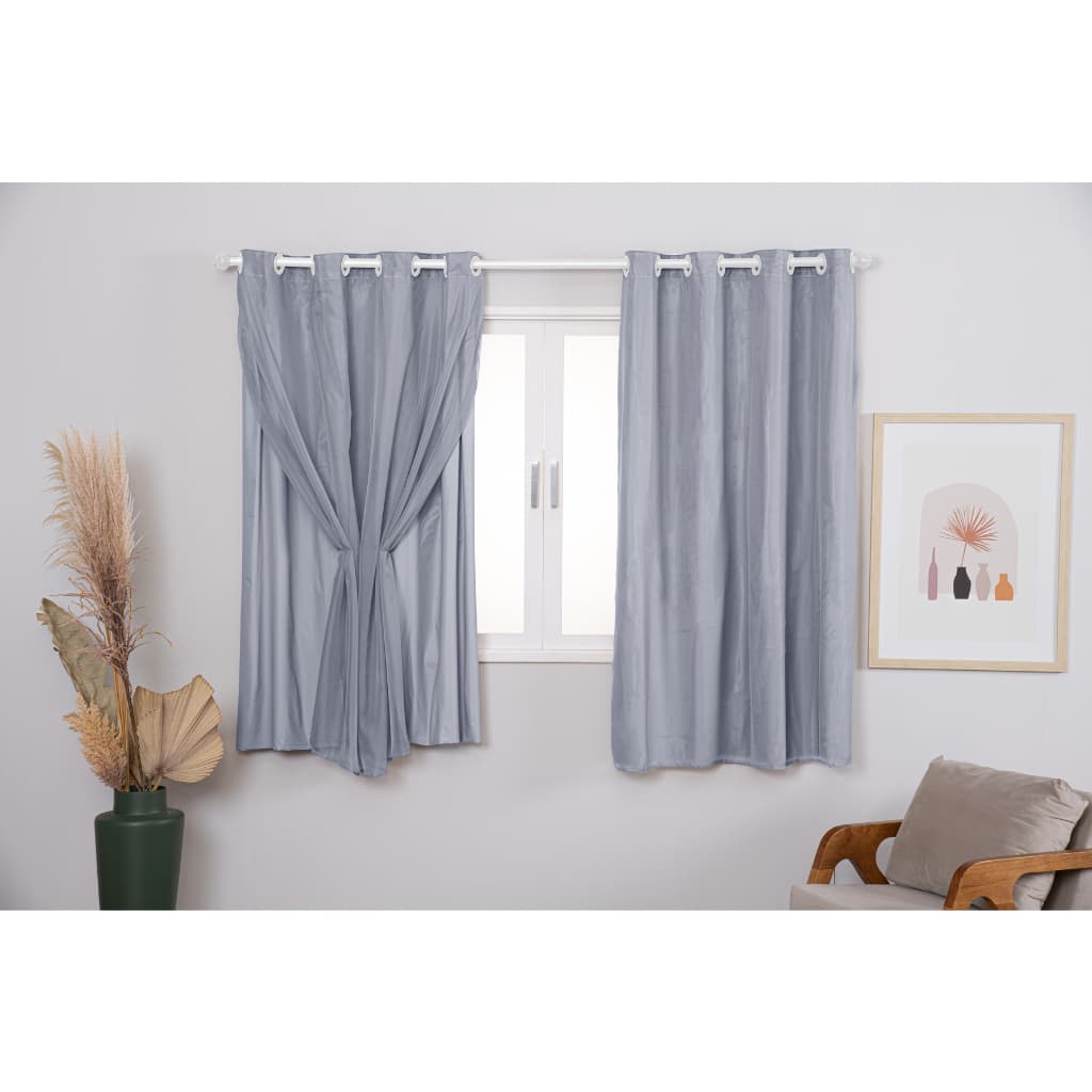 Cortina Blackout Com Tecido voil liso 2,80m x 2,30m blackout 100% Voil Liso