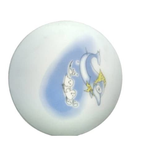Vidro De Reposição Luminária Plafon Redondo 25cm Infantil Golfinho.