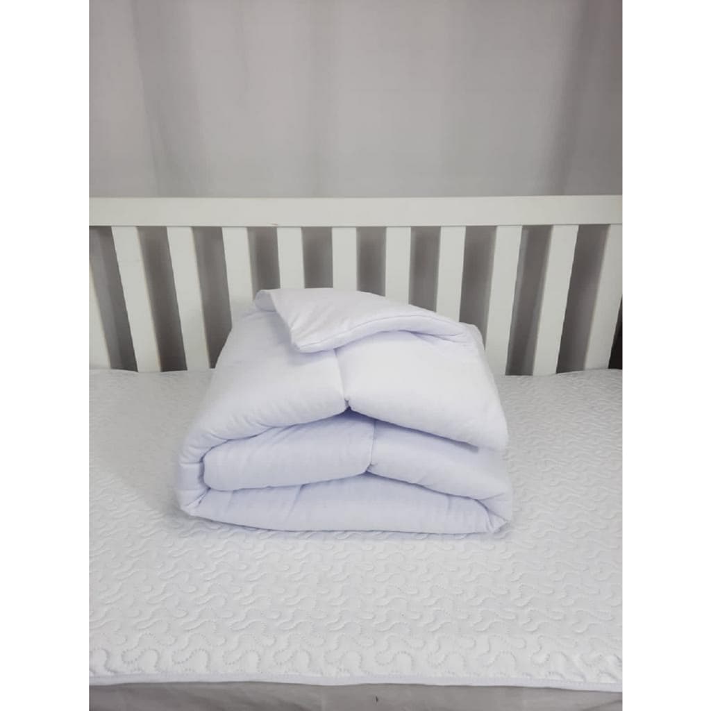 Edredom Em Malha 100% Algodão Macio e Quentinho Para Berço de Bebê - BRANCO OUTONO/INVERNO