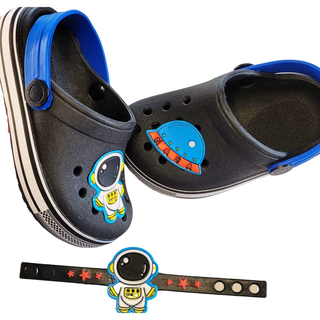 Tênis astronauta Babuche infantil de Menino Sandalia infantil + pulseira