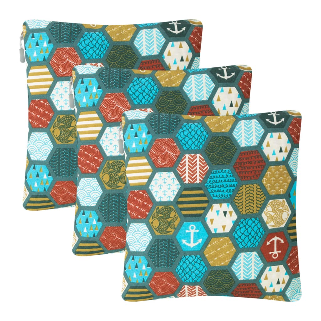 3 almofadas cheias Impermeável 45x45 Cm Pra Area Interna e Externa