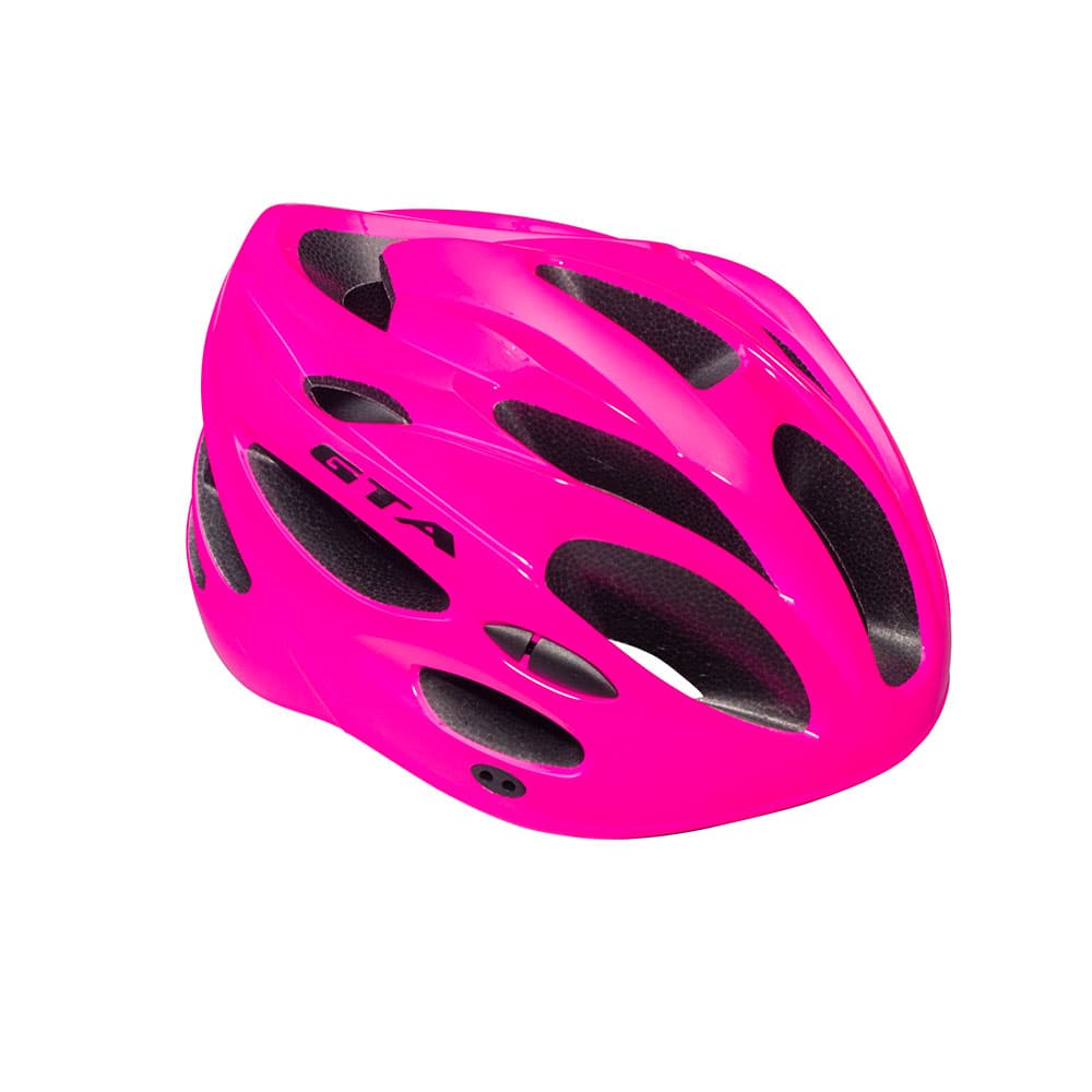 Capacete Ciclismo Mtb Com Regulagem Sinalizador Ventilado Bicicleta Bike Gta Rosa