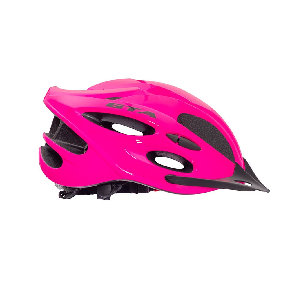 Capacete Ciclismo Mtb Com Led Traseiro e Regulagem Ventilado Bike Gta Feminino Rosa