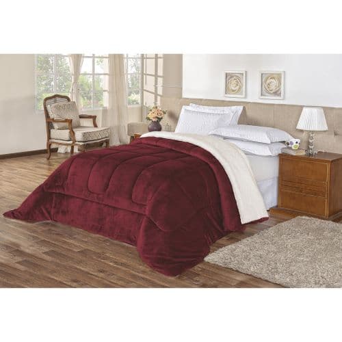 Coberdrom Edredom Londres Super King Size  Sherpa/Manta Soft Pele Carneiro