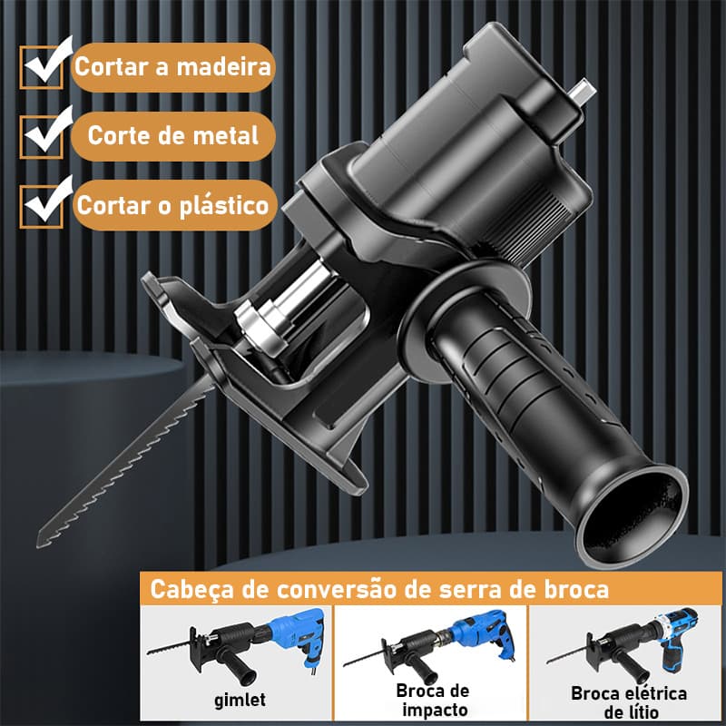 Adaptador Serra Sabre Tico Tico Para Furadeira E Parafusadeira-Cabeça de conversão de broca elétrica