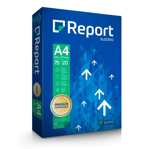500 folhas papel sulfite 75g PREMIUM da marca Suzano Report