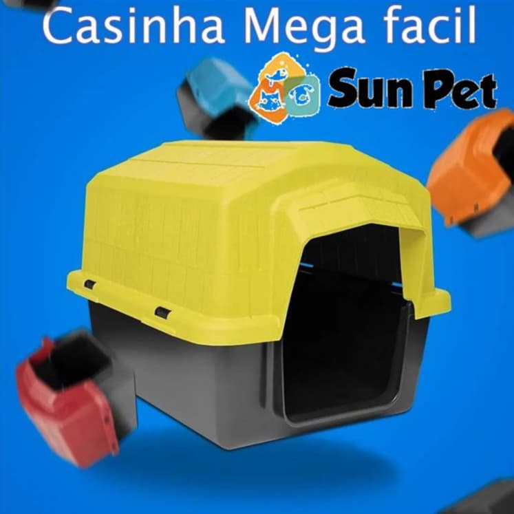 Casinha de Cachorro Casa de Cachorro Pet Grande Mega Fácil New Alvorada Cão 2 em 1