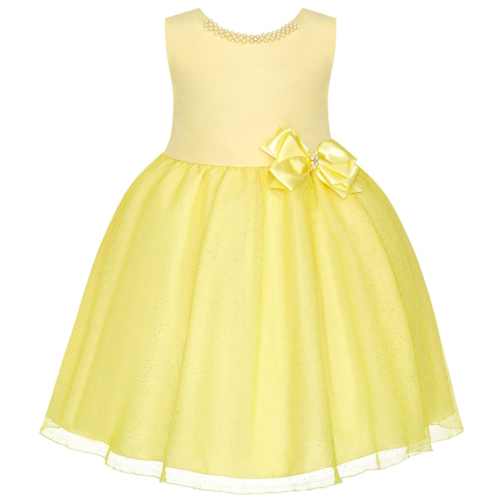 Vestido Infantil Amarelo Aniversário Formatura Casamento Festa