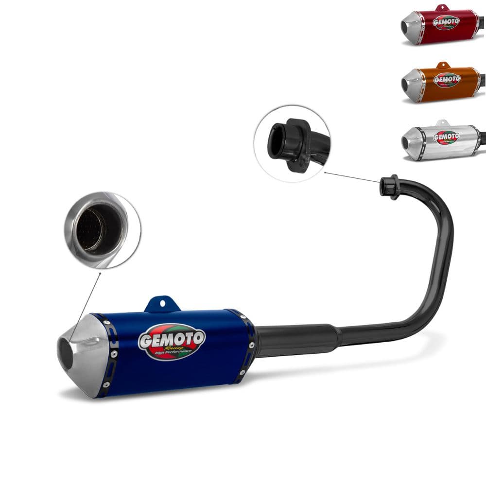 Escapamento Escape Para Moto Gemoto Racing 3 Trioval Titan Esd 150 2004 2005 2006 2007 2008
