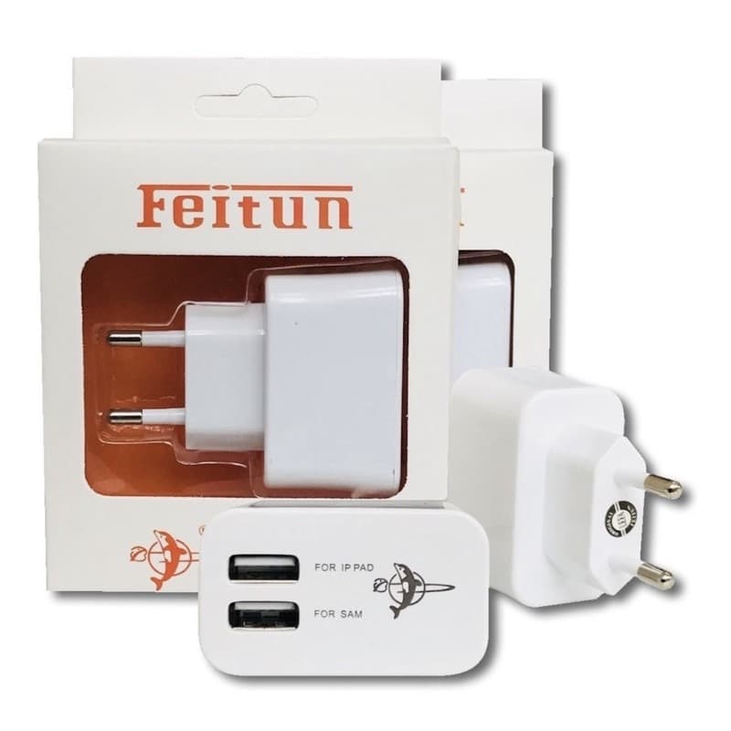 Tomada Carregador Feitun 2 Usb 3.1a fonte