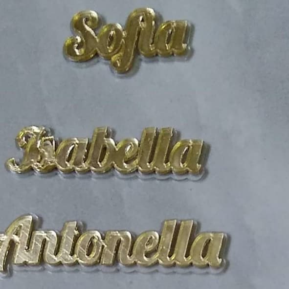 KIT DE  NOMES EM ACRILICO COM REFORÇO