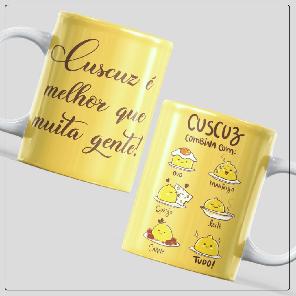 Caneca personalizada para amantes de cuscuz