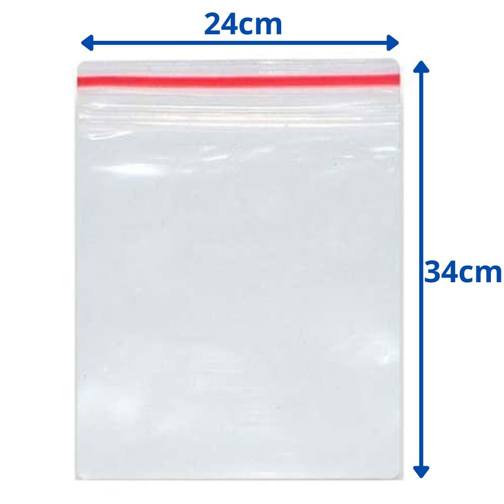 100 Sacos Saquinho Zip Hermético 24x34 Abre E Fecha Qualidade BAC