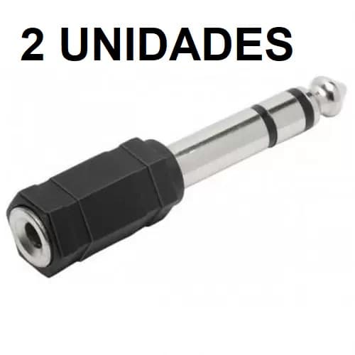 Plug Adaptador P2 Femea stereo X P10 Macho Stereo 2 UNIDADES