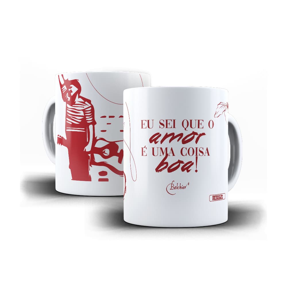 Caneca Porcelana Belchior Eu Sei Que O Amor É Uma Coisa Boa