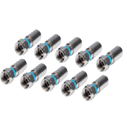 kit 11 itens de 5 peças do Bargoa + 10 conectores Rg6 de pressão