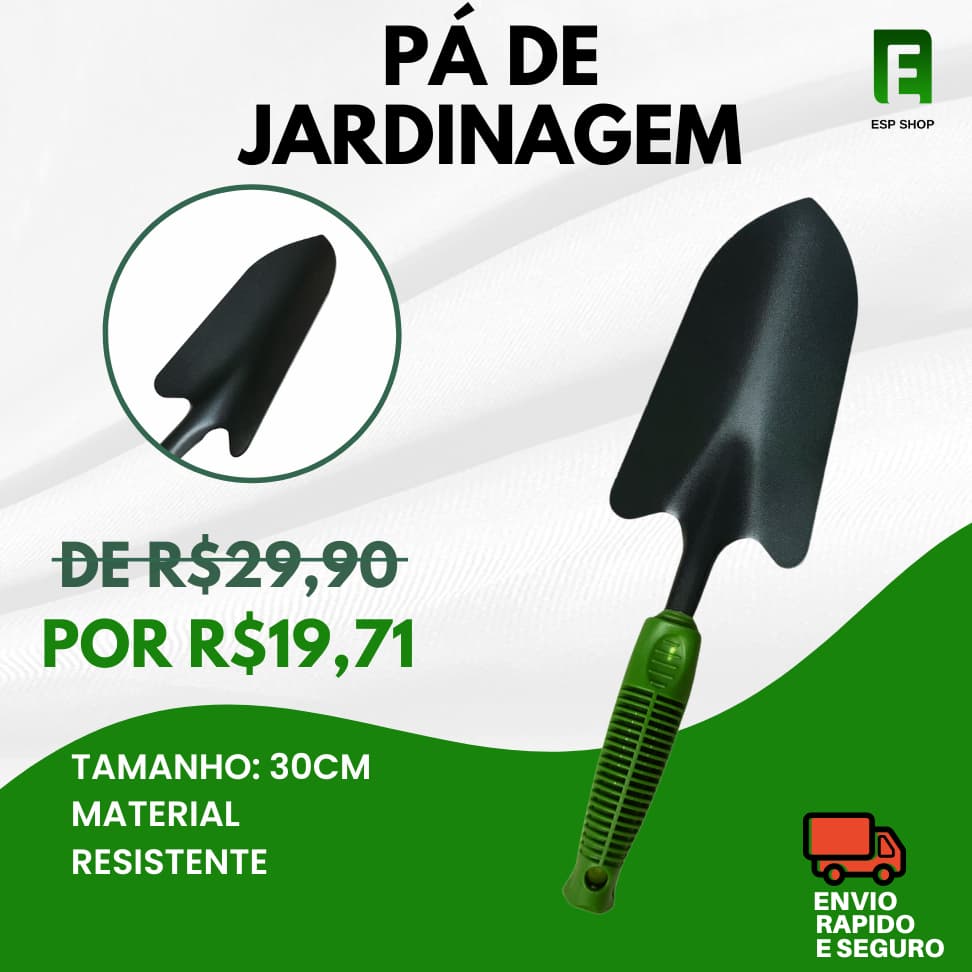 Pá para Jardim Horta 30cm Metal Jardinagem