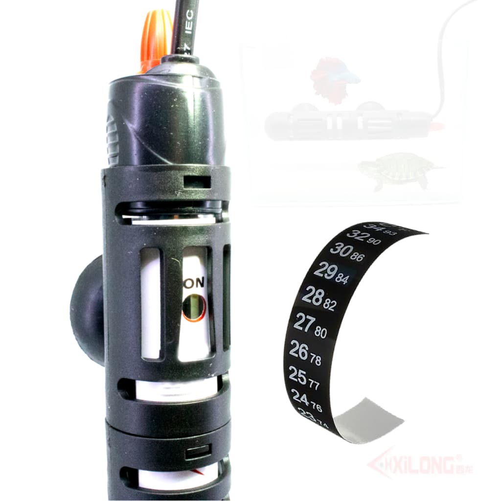 Mini aquecedor de aquario 50w com Protetor e Termômetro Adesivo - Cód.d5p5