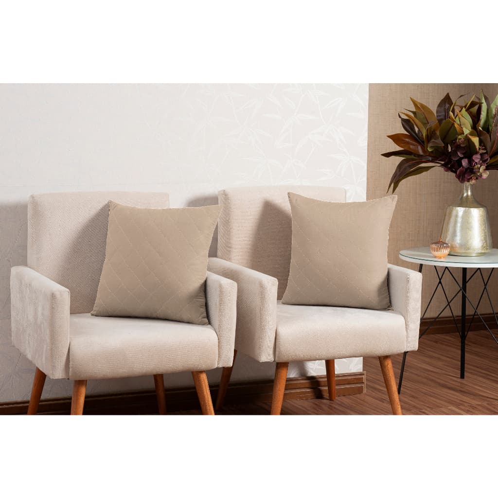 Kit 2 Almofadas 45x45 Decorativas Com Zíper Para Sofá