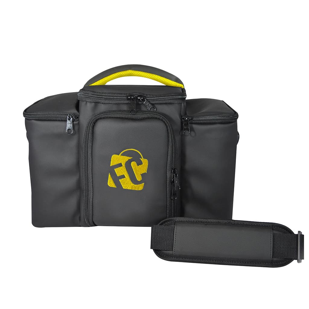 Bolsa Térmica Fitness Marmita Lacheira Academia Preto Com Amarelo