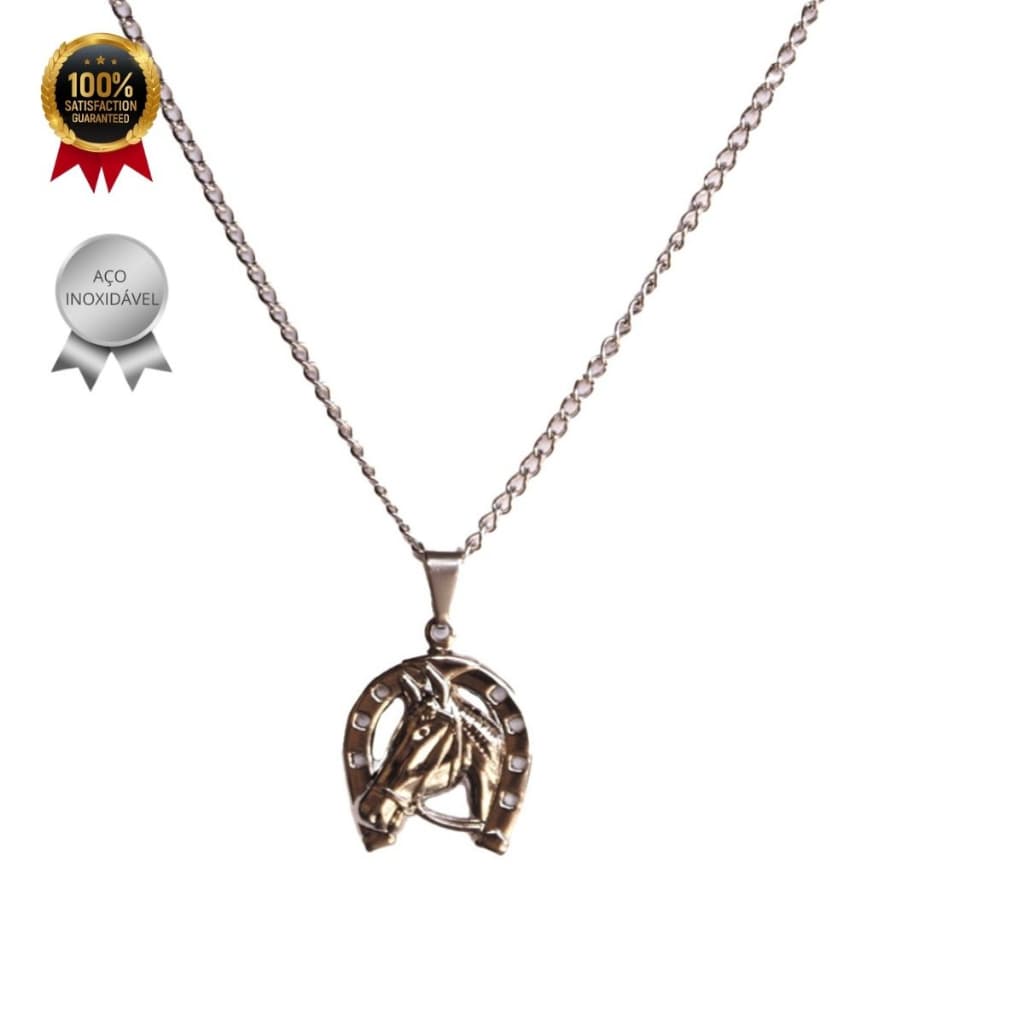 Gargantilha Feminina Vaquejada Pingente Cavalo Piseiro Cordão Original Qualidade Premium