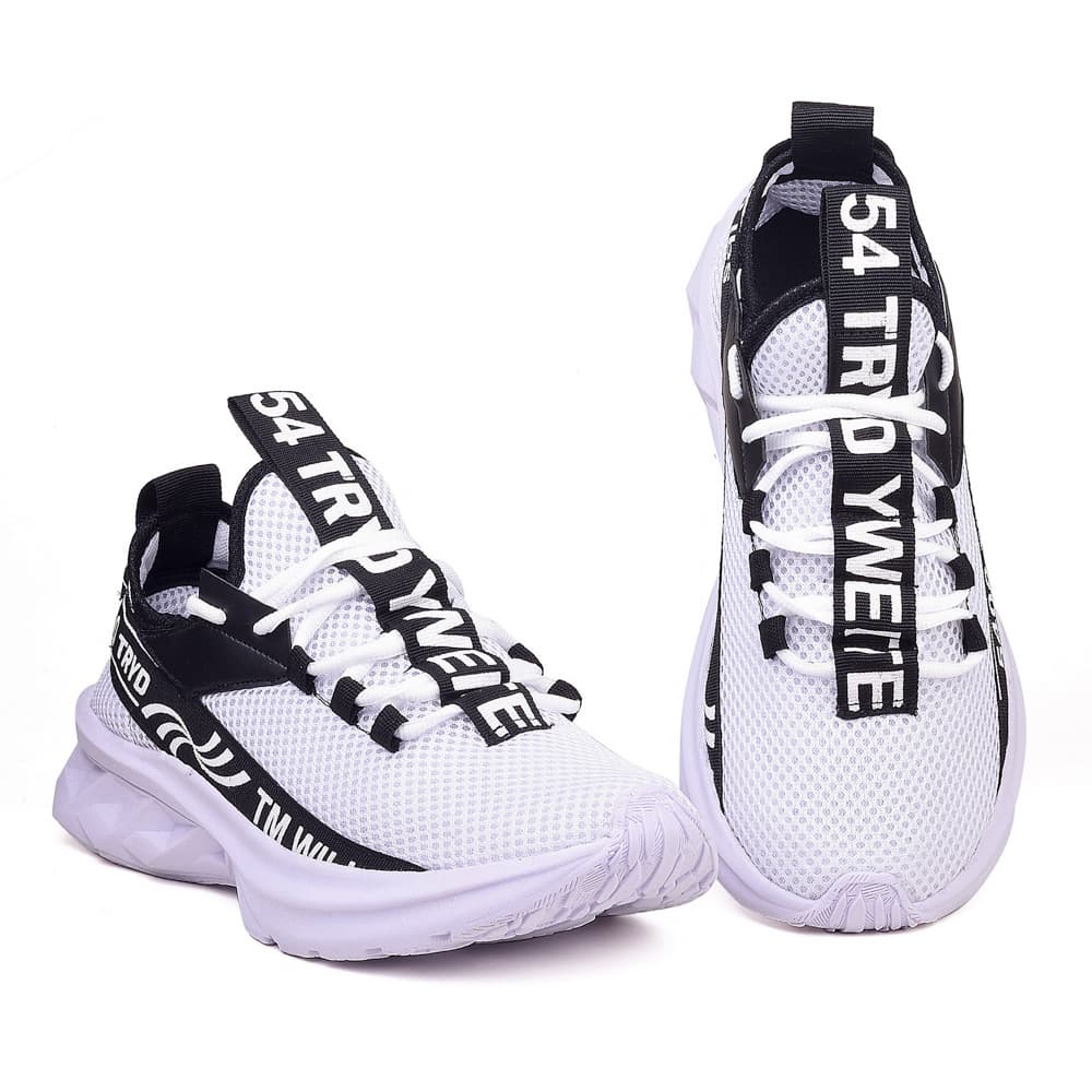 Tênis Academia Masculino e Feminino Treino Tryd 5400 Branco Confortável Leve Promoçao Lançamento