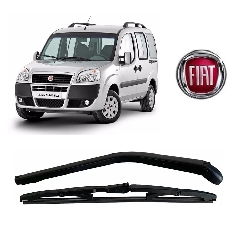 Haste / Braço completo + Palheta  Limpador de Parabrisa Traseiro para Fiat Doblo 2001  a  2006 2007 2008 2009 2010