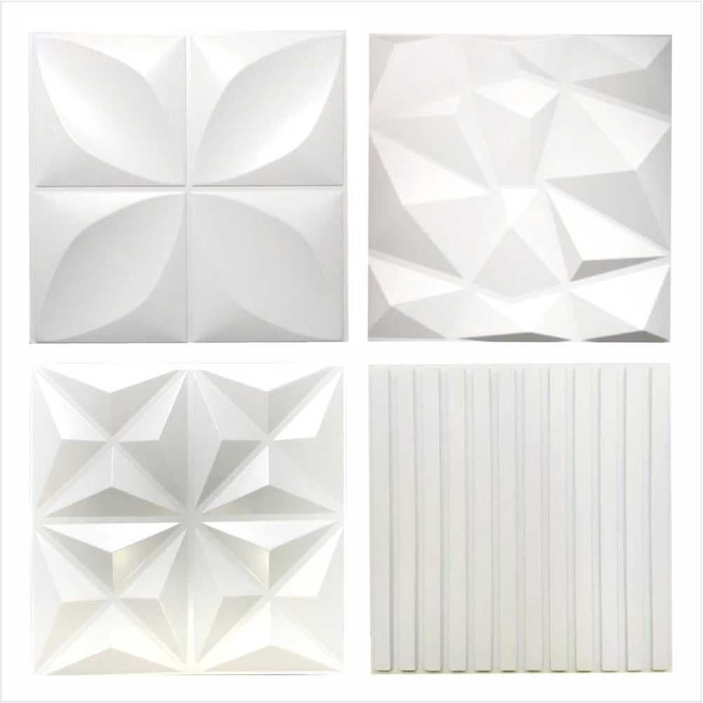 KIT COM 12 PLACAS 3D - 50x50 cm PVC