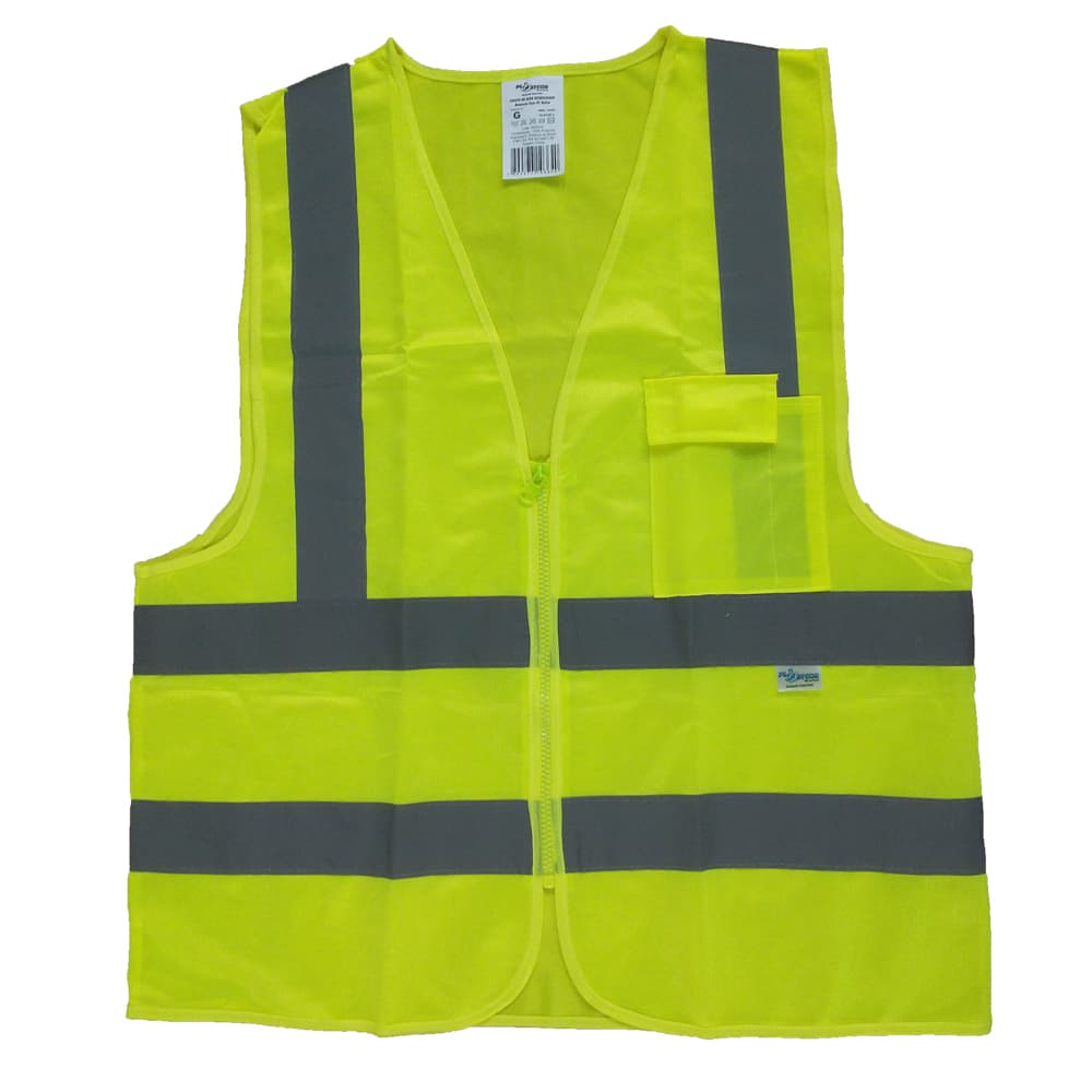 Colete De Segurança Refletivo Com Bolso Colete Sinalização Amarelo EPI COM FAIXAS REPLETIVAS