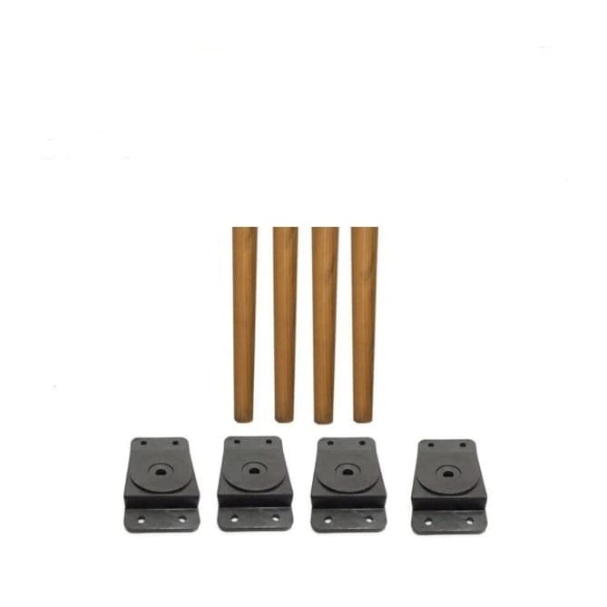 4 Pés Palito de 30 cm de Altura Verniz completo