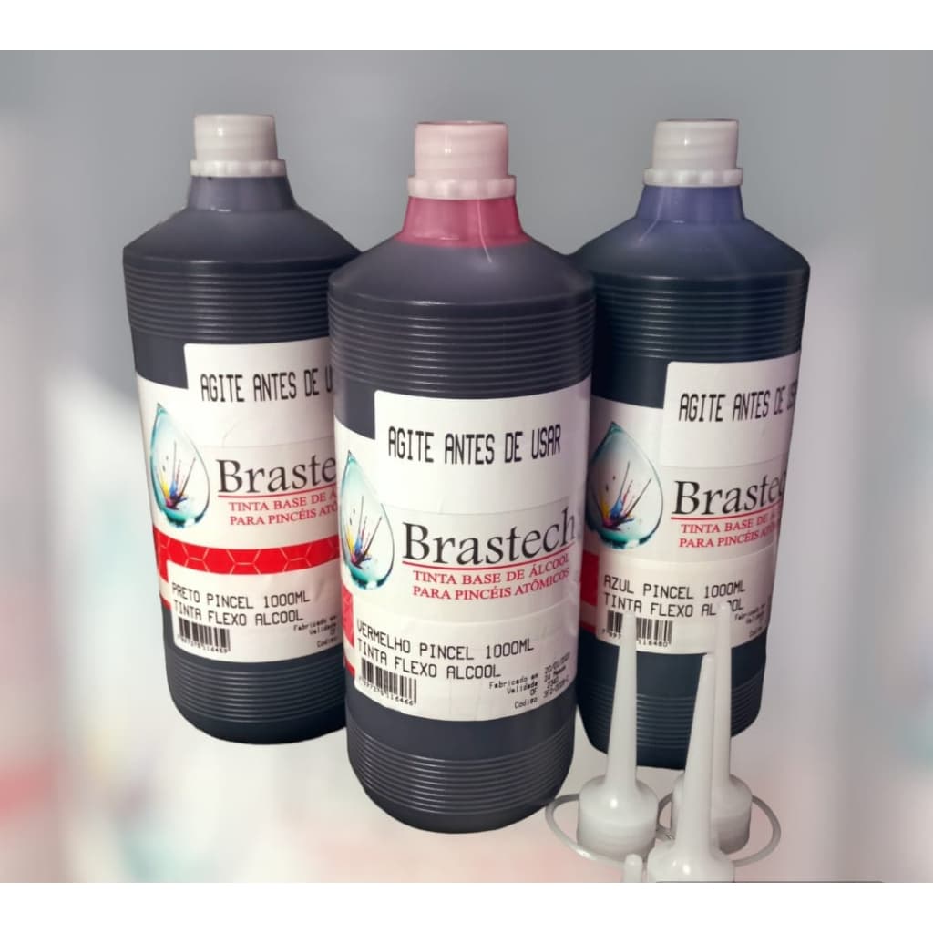 Tinta Para Pincel Atômico Escrita Cartazista Lona de Papel e Plastico 1 Litro escolha Sua Cor