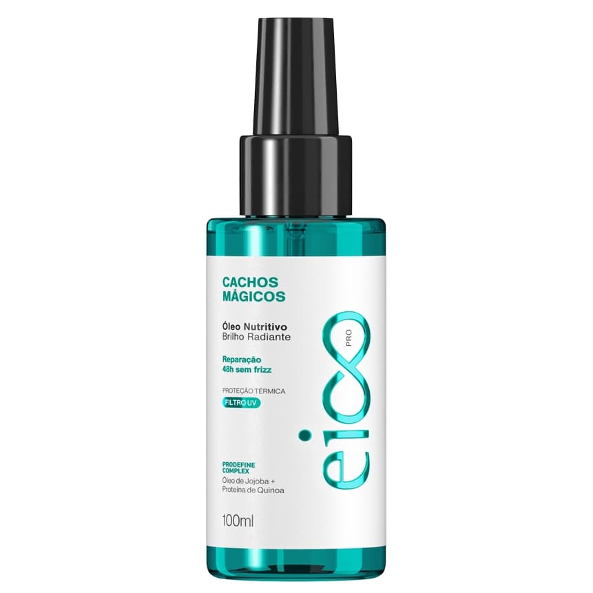 Eico Pro Óleo Nutritivo Brilho Cachos Mágicos Proteção Térmica 100ml Cacheados Crespos Ondulados