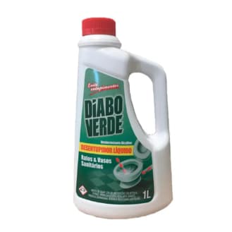Desentupidor Líquido de Pias Vasos Ralos Diabo Verde 1 Litro