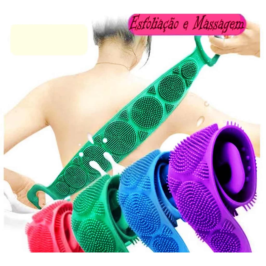 Esponja de Banho Silicone Massagem Esfoliante Pele Macia
