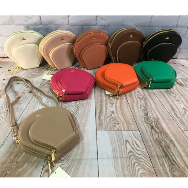 Bolsa feminina bolsa bag shoulder bolsa transversal porta celular com 3 divisórias Mini bag