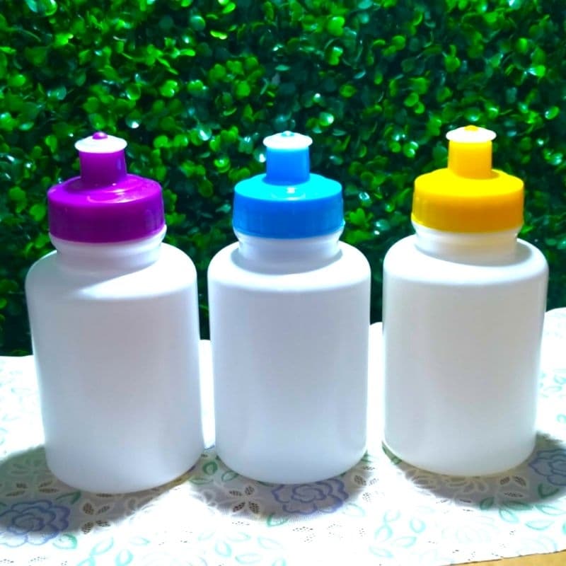 25 Garrafinhas Agua Squeeze Para Criança Escola 300ml Para Personalizar