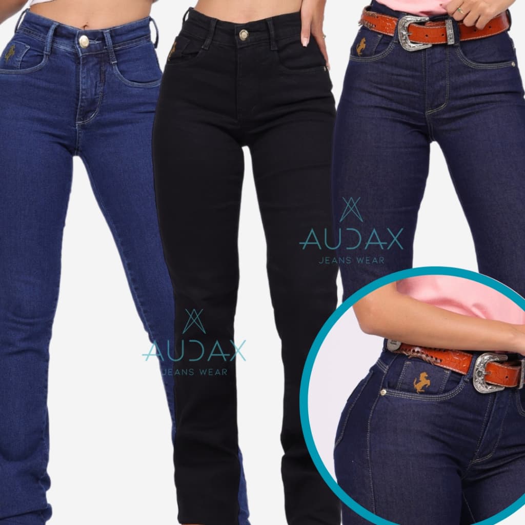 Calça Country de Rodeio Feminina Cintura Alta Com Lycra Cavalgada Montaria Sertanejo Pecuária