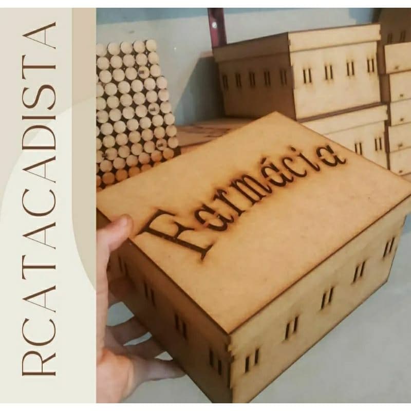 Caixa Farmacia/Remédio Mdf kit BB