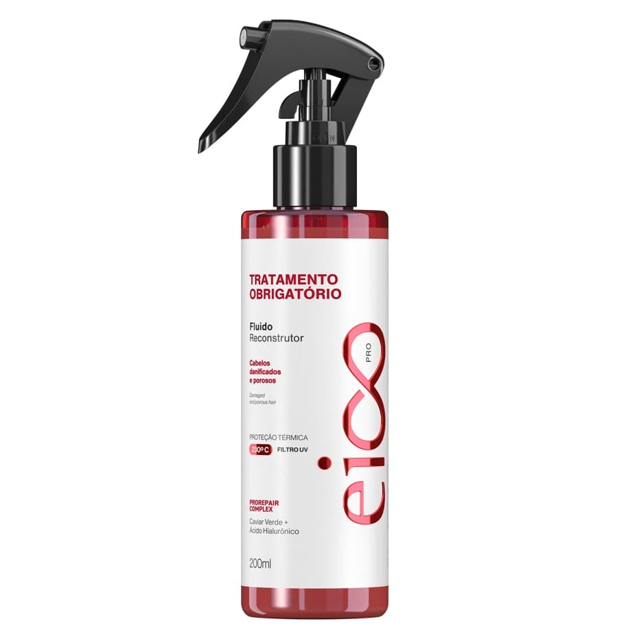 Eico Professional Spray Fluido Revitalizante Reconstrutor Tratamento Obrigatório Protetor Térmico Filtro Solar 200ml
